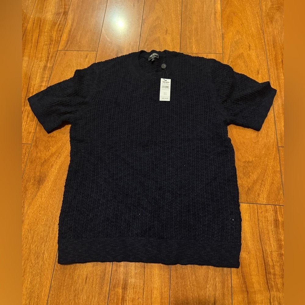 New with tag Todd Snyder Navy Textured Sweater